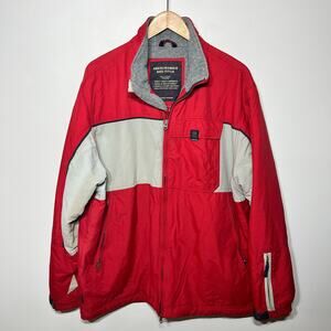 VTG Y2K Abercrombie & Fitch Red Gray Performance Waterproof Full Zip Winter L